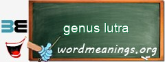 WordMeaning blackboard for genus lutra